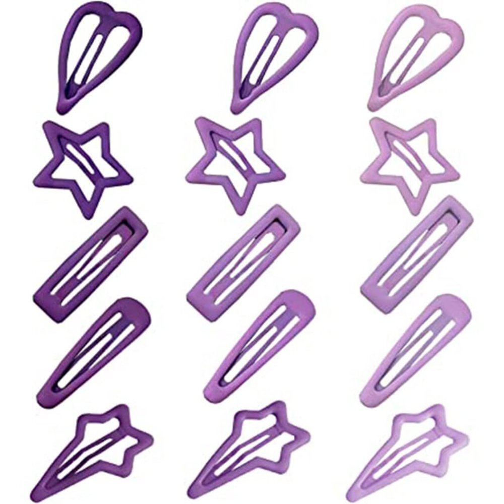 15pcs Birthday Teardrop Barrettes Shaped Mini Hairpin Heart Assorted for Five-pointed Hair Prop Side Styling Shape Adorable Women Clips Christmas Snap Hairpins