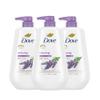 Dove Body Wash with Pump Relaxing Lavender Oil & Chamomile 3 Count for Renewed, Healthy-Looking Skin Gentle Skin Cleanser with 24hr Renewing MicroMoisture 30.6 oz view 1