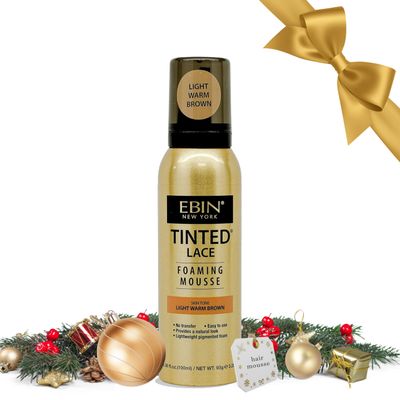EBIN NEW YORK Tinted Lace Foaming Mousse - Light Warm Brown, 3.38oz/ 100ml