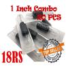 20Pcs Tattoo 1 Inch Disposable Combo Needle and Tubes 5RS, 7RS, 9RS, 11RS, 14RS (18 Round Shader) view 2
