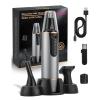 AREYZIN Nose Hair Trimmer for Men 2024 Professional Painless Rechargeable Nose Trimmer for Men and Women, Eyebrow Facial Hair Trimmer, Powerful Motor, IPX7 Waterproof, Dual Edge Blades view 1