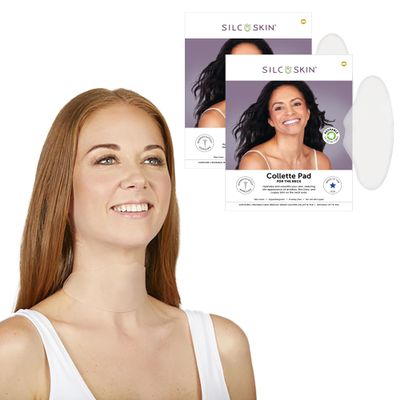 Silcskin Collette Pad Medical Grade Neck Wrinkle Patches, Reusable Silicone Neck Pads For Sleep Lines And Crepey Skin, Holiday Anti Wrinkle Gift For Her, 60 Day Supply