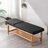 WAQINBR Stationary Massage Table Spa Bed, 27" Wide Professional Heavy Duty Massage Physical Therapy Medical Exam Table with PU Leather Top and Wood Legs, Adjustable Height and Backrest view 3