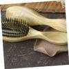 KALLORY Wooden Cushion Massage Comb for Scalp Relaxation Ergonomic Hair Brush with Detangling Spikes Family and Friends Curly Straight Hair view 2