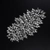Teyglen Full Rhinestones Flower Luxurious Headband with Dainty Silver Crystals Bridal Side Hair Accessories for Women and Girls (Silver) view 3