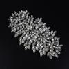 Teyglen Full Rhinestones Flower Luxurious Headband with Dainty Silver Crystals Bridal Side Hair Accessories for Women and Girls (Silver) view 4