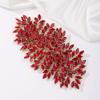 Teyglen Crystal Bridal Wedding Hair Comb Bridal Red Rhinestone Side Comb Headband Black Blue Green Crystal Hair Pieces Headpieces Luxirious Hair Jewelry for Women Girls view 4