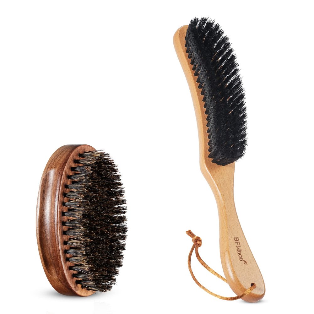 BFWood Boar Bristle Beard Brush and Clothes Brush