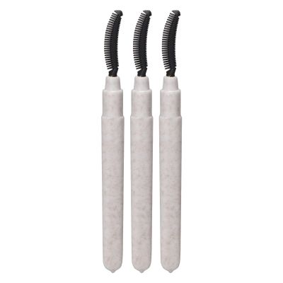 3pcs Silicone Eyelash Mascara Brushes, Portable Lash Separating Brush Wand with Dust Cover, Eyebrow Eyelash Grooming Mascara Brush for Brows Lashes Makeup