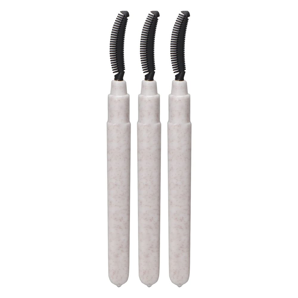 3pcs Silicone Eyelash Mascara Brushes, Portable Lash Separating Brush Wand with Dust Cover, Eyebrow Eyelash Grooming Mascara Brush for Brows Lashes Makeup