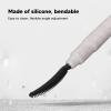 3pcs Silicone Eyelash Mascara Brushes, Portable Lash Separating Brush Wand with Dust Cover, Eyebrow Eyelash Grooming Mascara Brush for Brows Lashes Makeup view 2