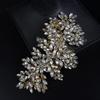 Teyglen Large Full Rhinestones Flower Bride Wedding Hair Comb Headband Luxurious Hair Accessories Dainty Gold Crystals Bridal Side Hair Combs for Women Bride Girls (Gold) view 4