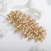 Teyglen Large Full Rhinestones Flower Bride Wedding Hair Comb Headband Luxurious Hair Accessories Dainty Crystals Bridal Side Hair Combs for Women Bride Girls (Champagne) view 3