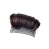 1Pc Womens Hair Bun Invisible False Hair Clip Bump It Up Volume Base Fluffy Princess Hair Pad Insert Tool Accessories (Dark Brown) view 1