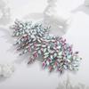 Teyglen Large Full Rhinestones Flower Bride Wedding Hair Comb Headband Luxurious Hair Accessories Dainty Crystals Bridal Side Hair Combs for Women Bride Girls (AB Color) view 1