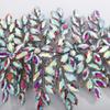 Teyglen Large Full Rhinestones Flower Bride Wedding Hair Comb Headband Luxurious Hair Accessories Dainty Crystals Bridal Side Hair Combs for Women Bride Girls (AB Color) view 4
