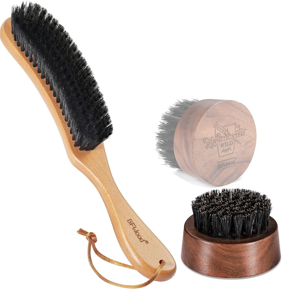 BFWood Clothes Brush and Beard Brush