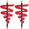 NYX PROFESSIONAL MAKEUP Slim Lip Pencil, Long-Lasting Creamy Lip Liner - Hot Red (Pack of 2) view 1