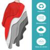 Abstract Red Barber Cape - Salon Hair Cutting Cape for Women,Men,Kids,Adults,Modern Geometric Ombre Grey White Art Haircut Cape with Elastic Neckline Hairdressing Stylist Cape Gown Accessories view 2