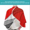 Abstract Red Barber Cape - Salon Hair Cutting Cape for Women,Men,Kids,Adults,Modern Geometric Ombre Grey White Art Haircut Cape with Elastic Neckline Hairdressing Stylist Cape Gown Accessories view 4