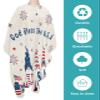 American Patriot Gnomes Flag Barber Cape - Salon Hair Cutting Cape for Women,Men,Kids,Adults,Independence Day Burlap Haircut Cape with Elastic Neckline Hairdressing Stylist Cape Gown Accessories view 2