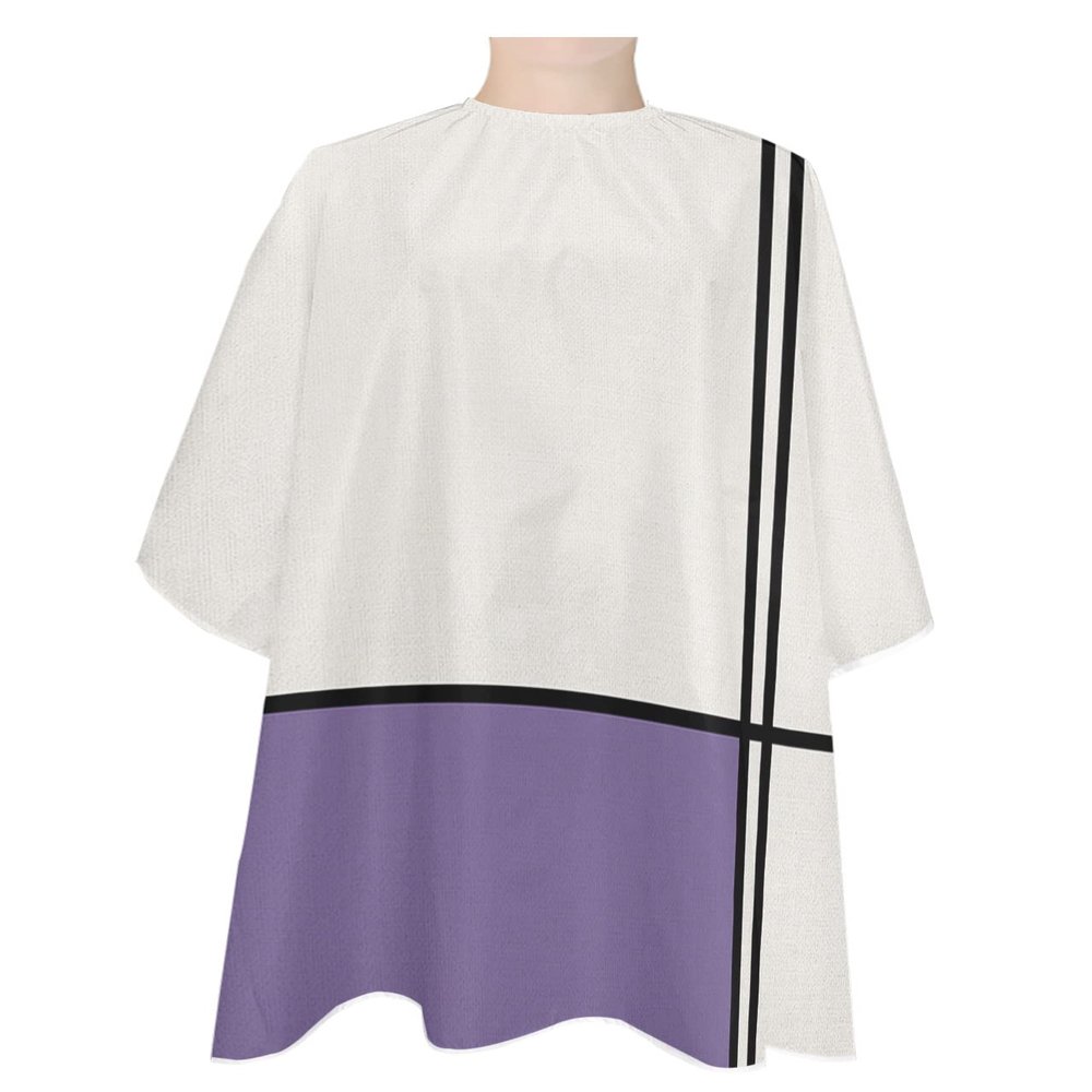 Farmhouse Purple Barber Cape - Salon Hair Cutting Cape for Women,Men,Kids,Adults,Modern Abstract Geometric Stripes Art Haircut Cape with Elastic Neckline Hairdressing Stylist Cape Gown Accessories