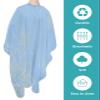 Blue Flowers Barber Cape - Salon Hair Cutting Cape for Women,Men,Kids,Adults,Modern Abstract Minimalistic Geometric Stripes Lines Haircut Cape with Elastic Neckline Hairdressing Stylist Cape Gown view 2