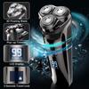 4D Electric Shaver for Men, IPX7 Waterproof Electric Razor Dry Wet Rotary Face Shaver Rechargeable Cordless Travel Beard Nose Trimmer w/ LED Display & Charging Stand & Pop Up Trimmer for Dad Husband view 2