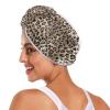 Bolaz Leopard Print Cheetah Animal Hair Towel 2 Pack, Super Absorbent Hair Drying Towel Quick Dry Hair Turbans Head Towel with Button Twisty Wrap for Women Girls view 3
