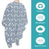 Geometric Blue Barber Cape - Salon Hair Cutting Cape for Women,Men,Kids,Adults,Modern Abstract Geometric Flower Art Haircut Cape with Elastic Neckline Hairdressing Stylist Cape Gown Accessories view 2