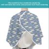 Geometric Blue Barber Cape - Salon Hair Cutting Cape for Women,Men,Kids,Adults,Modern Abstract Geometric Flower Art Haircut Cape with Elastic Neckline Hairdressing Stylist Cape Gown Accessories view 4