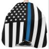 Black Blue America Law Police Flag Barber Cape - Salon Hair Cutting Cape for Women,Men,Kids,Adults,Country White Stars Haircut Cape with Elastic Neckline Hairdressing Stylist Cape Gown Accessories view 3