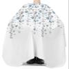 Leaves Flowers Barber Cape - Salon Hair Cutting Cape for Women, Men, Kids, Adults, Blue Grey Floral Plant White Haircut Cape with Adjustable Elastic Neckline Hairdressing Stylist Cape Gown Accessories view 3