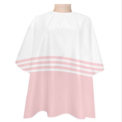 Pink Color Stripes Barber Cape - Salon Hair Cutting Cape for Women,Men,Kids,Adults,Farmhouse Abstract Modern Art Haircut Cape with Elastic Neckline Hairdressing Stylist Cape Gown Accessories