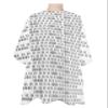 Geometric Letters Barber Cape - Salon Hair Cutting Cape for Women,Men,Kids,Adults,Grey White Abstract Minimalistic Modern Art Haircut Cape with Elastic Neckline Hairdressing Stylist Cape Gown view 1