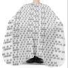 Geometric Letters Barber Cape - Salon Hair Cutting Cape for Women,Men,Kids,Adults,Grey White Abstract Minimalistic Modern Art Haircut Cape with Elastic Neckline Hairdressing Stylist Cape Gown view 3