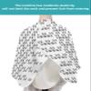 Geometric Letters Barber Cape - Salon Hair Cutting Cape for Women,Men,Kids,Adults,Grey White Abstract Minimalistic Modern Art Haircut Cape with Elastic Neckline Hairdressing Stylist Cape Gown view 4