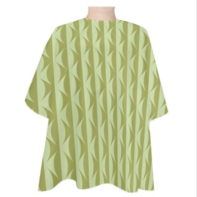 Abstract Barber Cape - Salon Hair Cutting Cape for Women,Men,Kids,Adults,Green Modern Geometric Line Minimalist Art Haircut Cape with Elastic Neckline Hairdressing Stylist Cape Gown Accessories