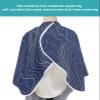 Abstract Navy Barber Cape - Salon Hair Cutting Cape for Women,Men,Kids,Adults,Blue Modern Geometric Mountain Line Art Haircut Cape with Elastic Neckline Hairdressing Stylist Cape Gown Accessories view 4