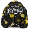 Black Barber Cape - Salon Hair Cutting Cape for Women, Men, Kids, Adults, Birthday Cake Stars Gifts Yellow Haircut Cape with Adjustable Elastic Neckline Hairdressing Stylist Cape Gown Accessories view 3