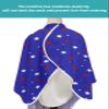 Country Star American Barber Cape - Salon Hair Cutting Cape for Women,Men,Kids,Adults,Country Rustic Blue Stars Red Haircut Cape with Elastic Neckline Hairdressing Stylist Cape Gown Accessories view 4