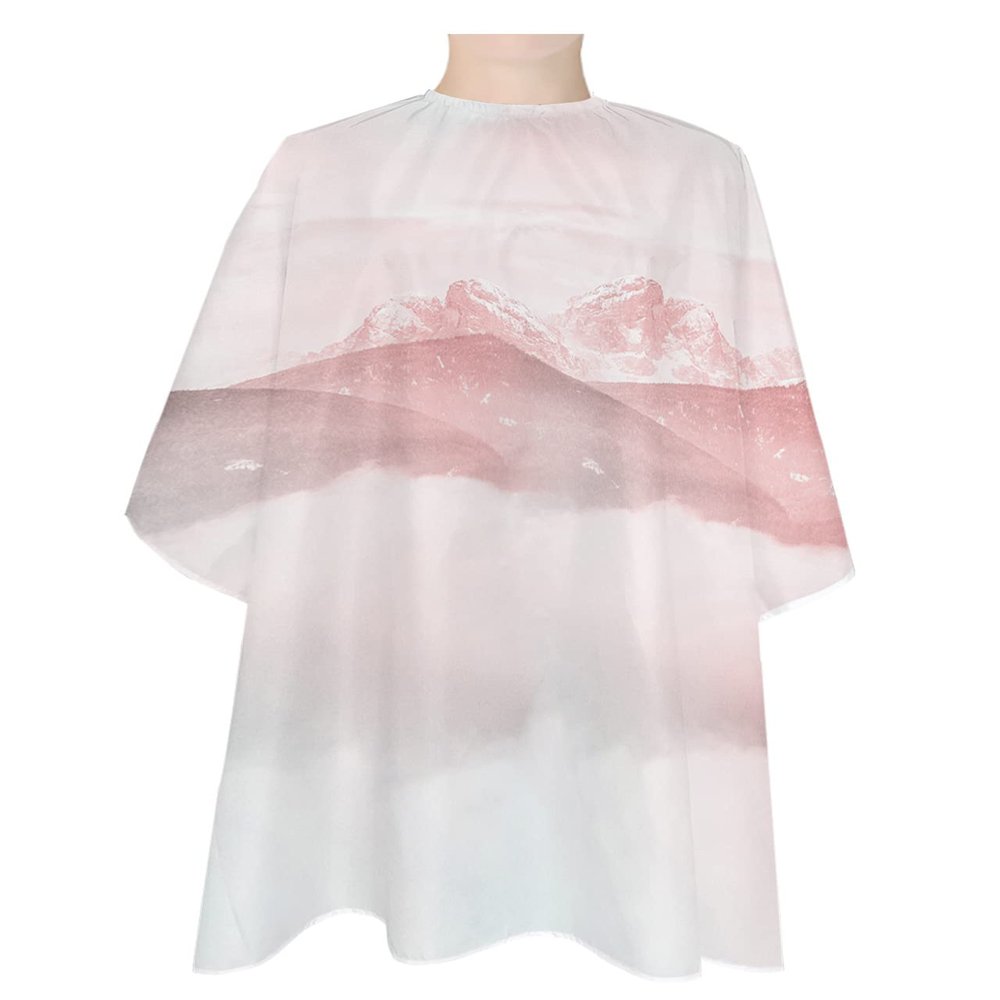 Mountains Clouds Barber Cape - Salon Hair Cutting Cape for Women,Men,Kids,Adults,Foggy Forest Landscape Natural Landscape Haircut Cape with Elastic Neckline Hairdressing Stylist Cape Gown Accessories