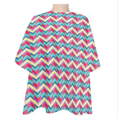 Abstract Geometric Colorful Barber Cape - Salon Hair Cutting Cape for Women,Men,Kids,Adults,Contemporary Minimalist Lines Art Haircut Cape with Elastic Neckline Hairdressing Stylist Cape Gown