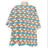 Modern Simple Barber Cape - Salon Hair Cutting Cape for Women,Men,Kids,Adults,Orange Blue Stripes Abstract Aesthetic Art Haircut Cape with Elastic Neckline Hairdressing Stylist Cape Gown Accessories view 1
