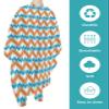 Modern Simple Barber Cape - Salon Hair Cutting Cape for Women,Men,Kids,Adults,Orange Blue Stripes Abstract Aesthetic Art Haircut Cape with Elastic Neckline Hairdressing Stylist Cape Gown Accessories view 2
