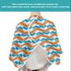 Modern Simple Barber Cape - Salon Hair Cutting Cape for Women,Men,Kids,Adults,Orange Blue Stripes Abstract Aesthetic Art Haircut Cape with Elastic Neckline Hairdressing Stylist Cape Gown Accessories view 4