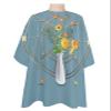 Geometric Flower Barber Cape - Salon Hair Cutting Cape for Women,Men,Kids,Adults,Modern Abstarct Spring Flroal Haircut Cape with Adjustable Elastic Neckline Hairdressing Stylist Cape Gown Accessories view 1