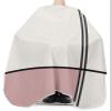 Abstract Blush Pink Barber Cape - Salon Hair Cutting Cape for Women,Men,Kids,Adults,Modern Geometric Patchwork Stripes Art Haircut Cape with Elastic Neckline Hairdressing Stylist Cape Gown Accessories view 3