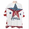 American 4th-of-July Barber Cape - Salon Hair Cutting Cape for Women,Men,Kids,Adults,Red Blue Star Farm Wood Grain Haircut Cape with Elastic Neckline Hairdressing Stylist Cape Gown Accessories view 1