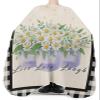French Country Floral Barber Cape - Salon Hair Cutting Cape for Women,Men,Kids,Adults,Purple Daisy Farmhouse Black White Check Haircut Cape with Elastic Neckline Hairdressing Stylist Cape Gown view 3